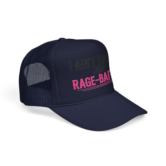 I Ain't Hated Just Rage-Baited Hat - Pink Trucker Hat - Funny Sarcastic Trucker Cap - Western Rage Baited Gift - Embroidered Look