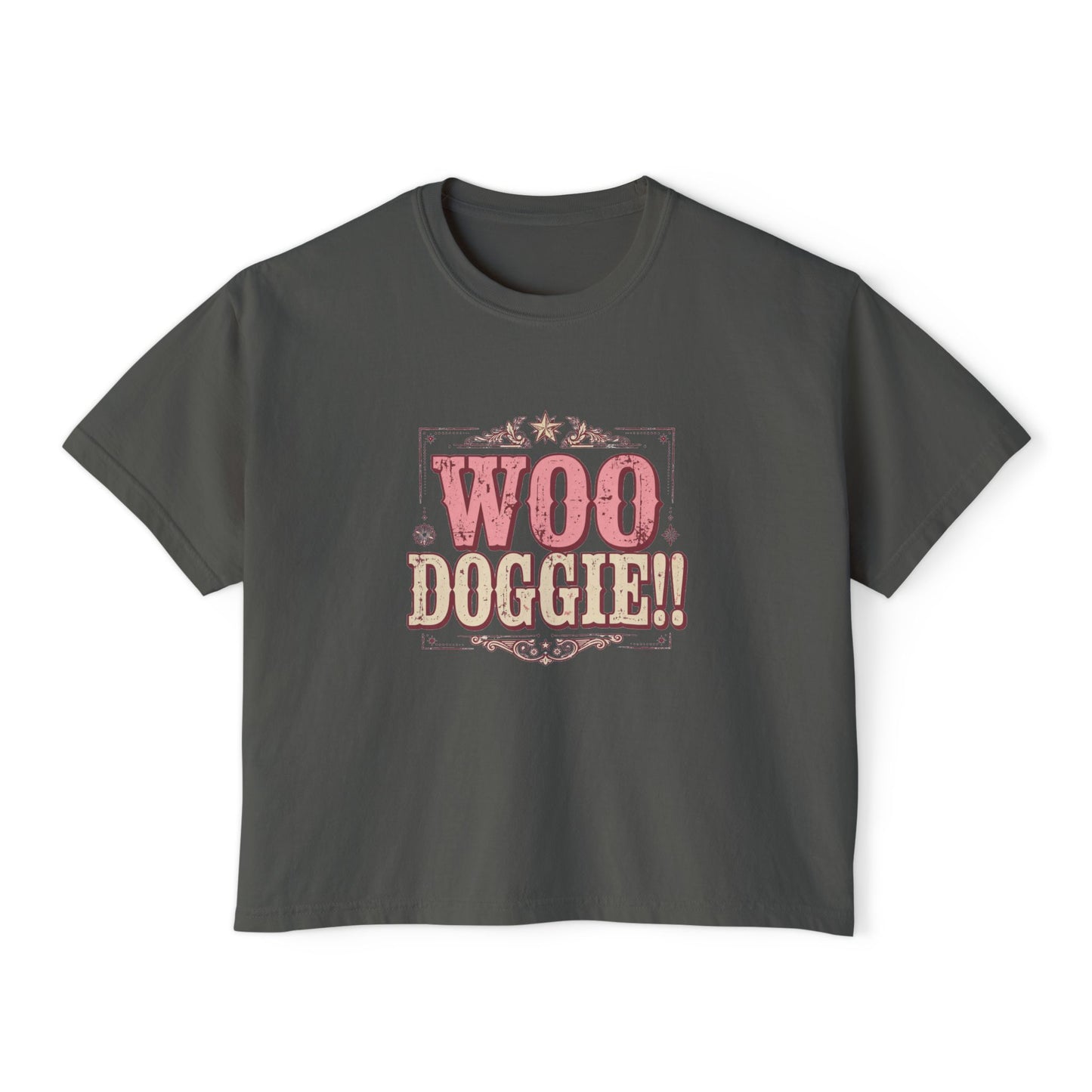 Woo Doggie Cowboy Dog Shirt | Comfort Colors Dog Shirt | Funny Western Dog Mom Tee | Retro Cowgirl Dog T-Shirt | Woo Doggie Co