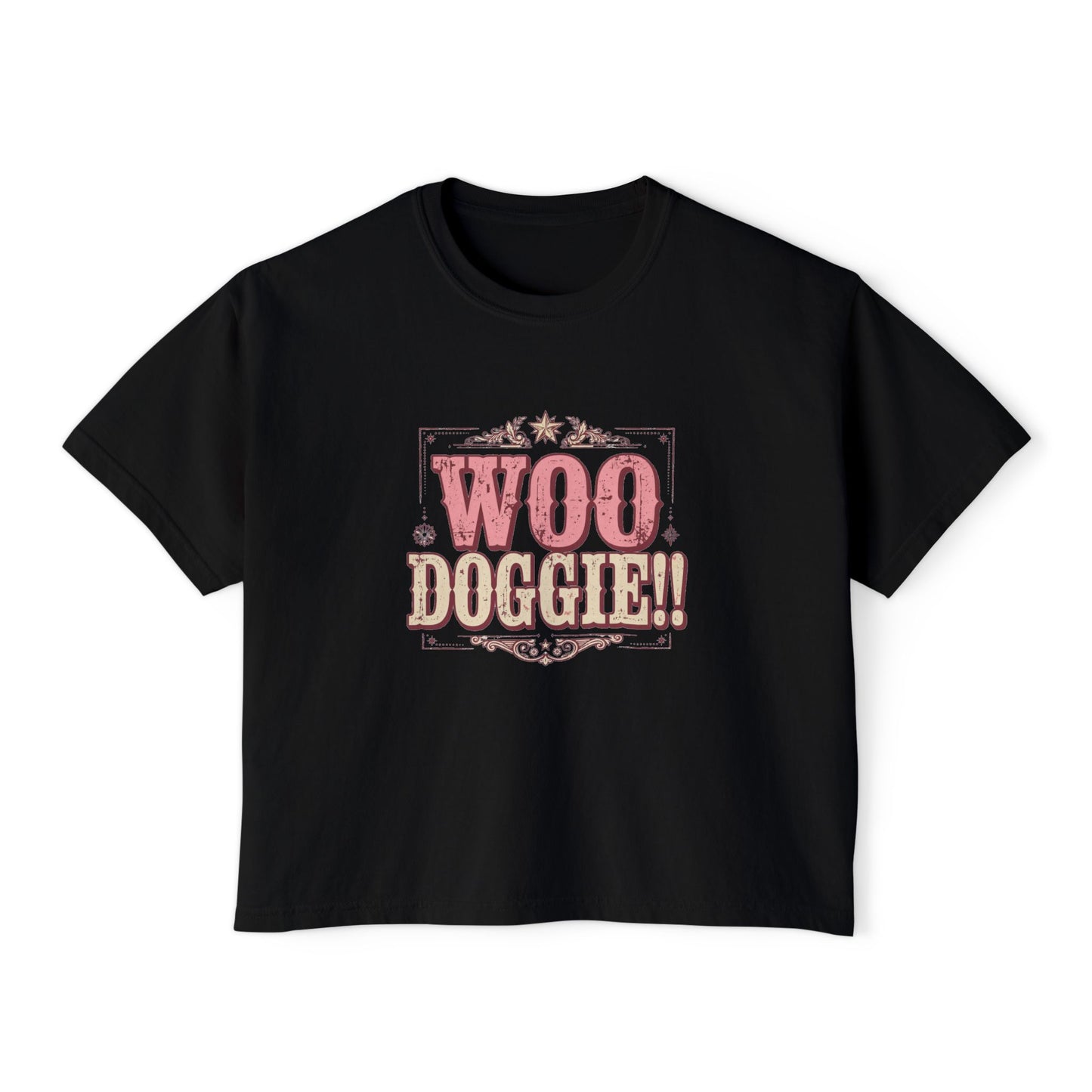 Woo Doggie Cowboy Dog Shirt | Comfort Colors Dog Shirt | Funny Western Dog Mom Tee | Retro Cowgirl Dog T-Shirt | Woo Doggie Co