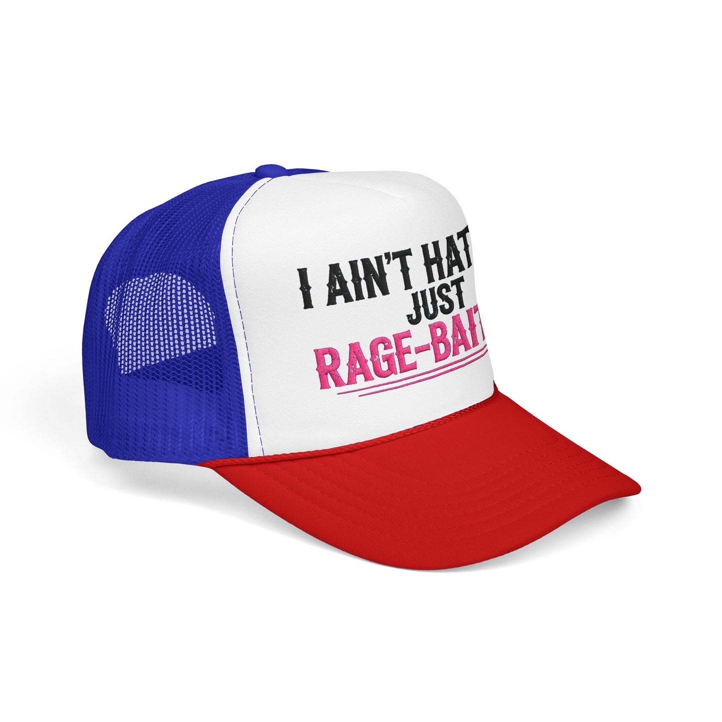 I Ain't Hated Just Rage-Baited Hat - Pink Trucker Hat - Funny Sarcastic Trucker Cap - Western Rage Baited Gift - Embroidered Look