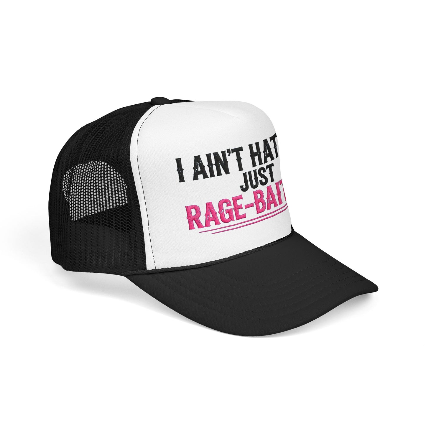 I Ain't Hated Just Rage-Baited Hat - Pink Trucker Hat - Funny Sarcastic Trucker Cap - Western Rage Baited Gift - Embroidered Look