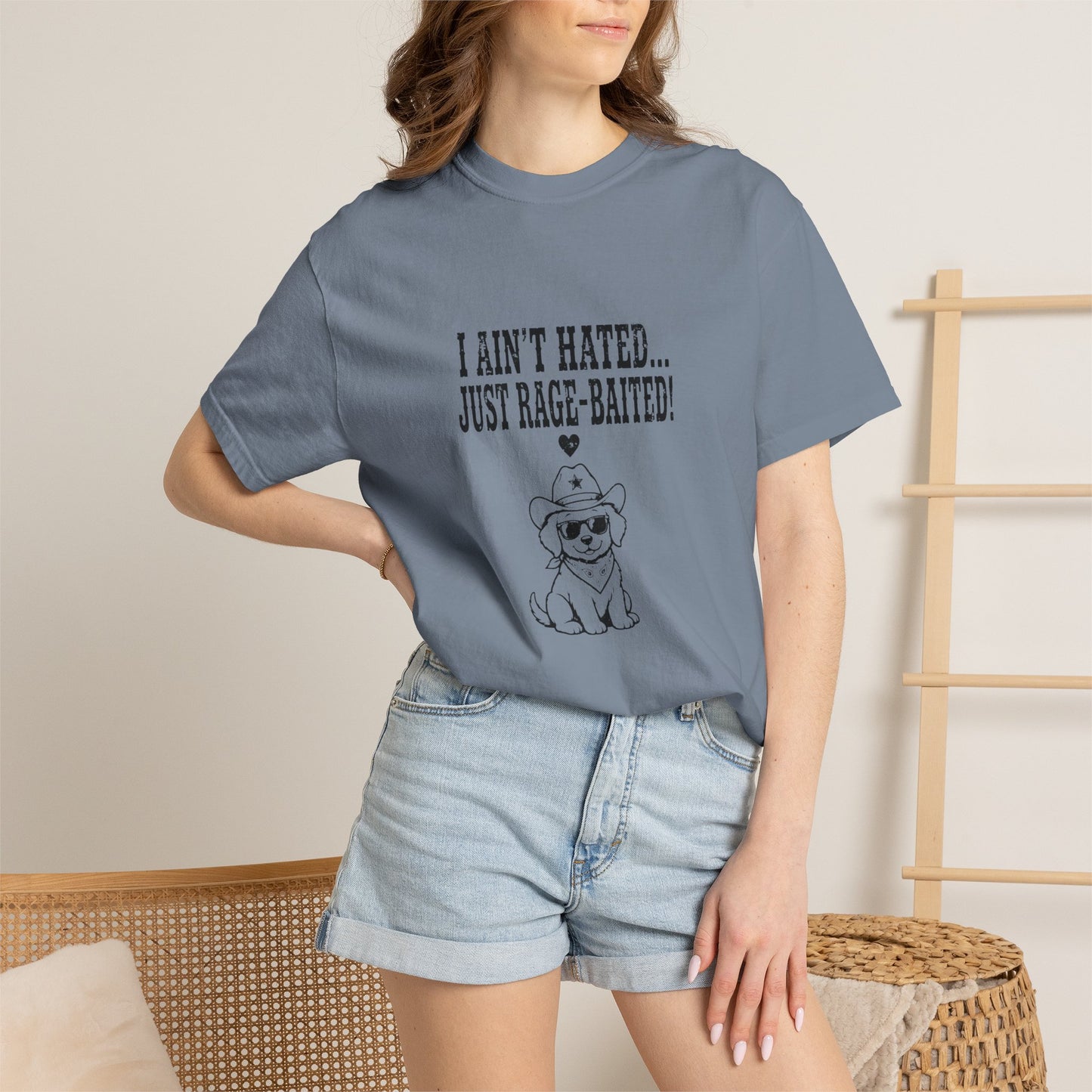 I Ain't Hated Just Rage-Baited Shirt - Funny Western Dog Comfort Colors Tee - Cowboy Dog Rage Baited Shirt - Sarcastic Dog Mom T-Shirt