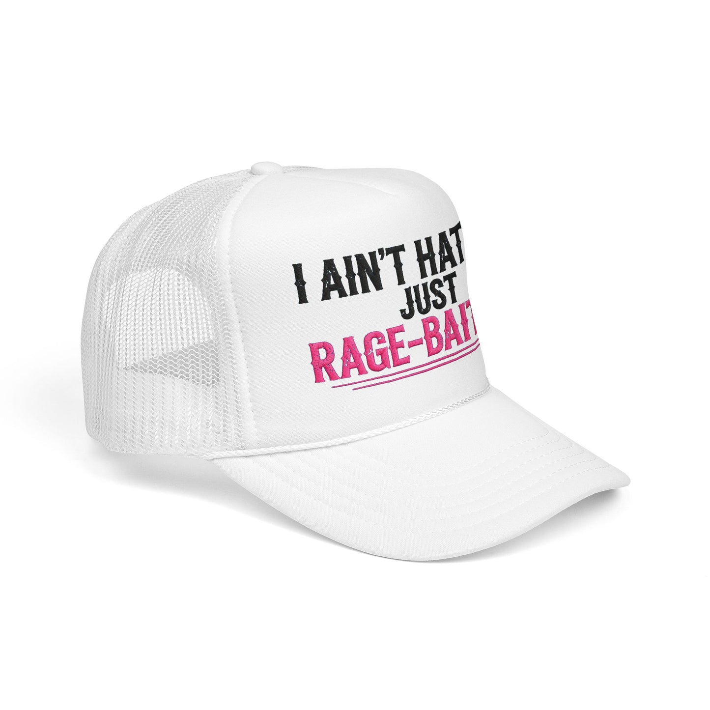 I Ain't Hated Just Rage-Baited Hat - Pink Trucker Hat - Funny Sarcastic Trucker Cap - Western Rage Baited Gift - Embroidered Look