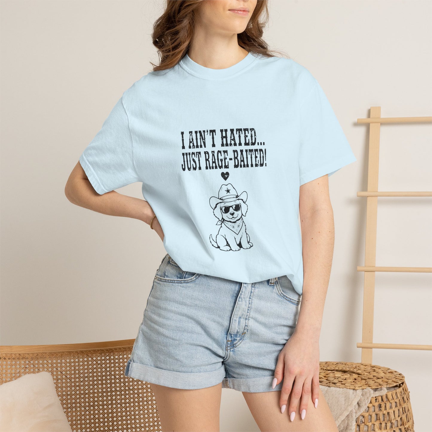 I Ain't Hated Just Rage-Baited Shirt - Funny Western Dog Comfort Colors Tee - Cowboy Dog Rage Baited Shirt - Sarcastic Dog Mom T-Shirt
