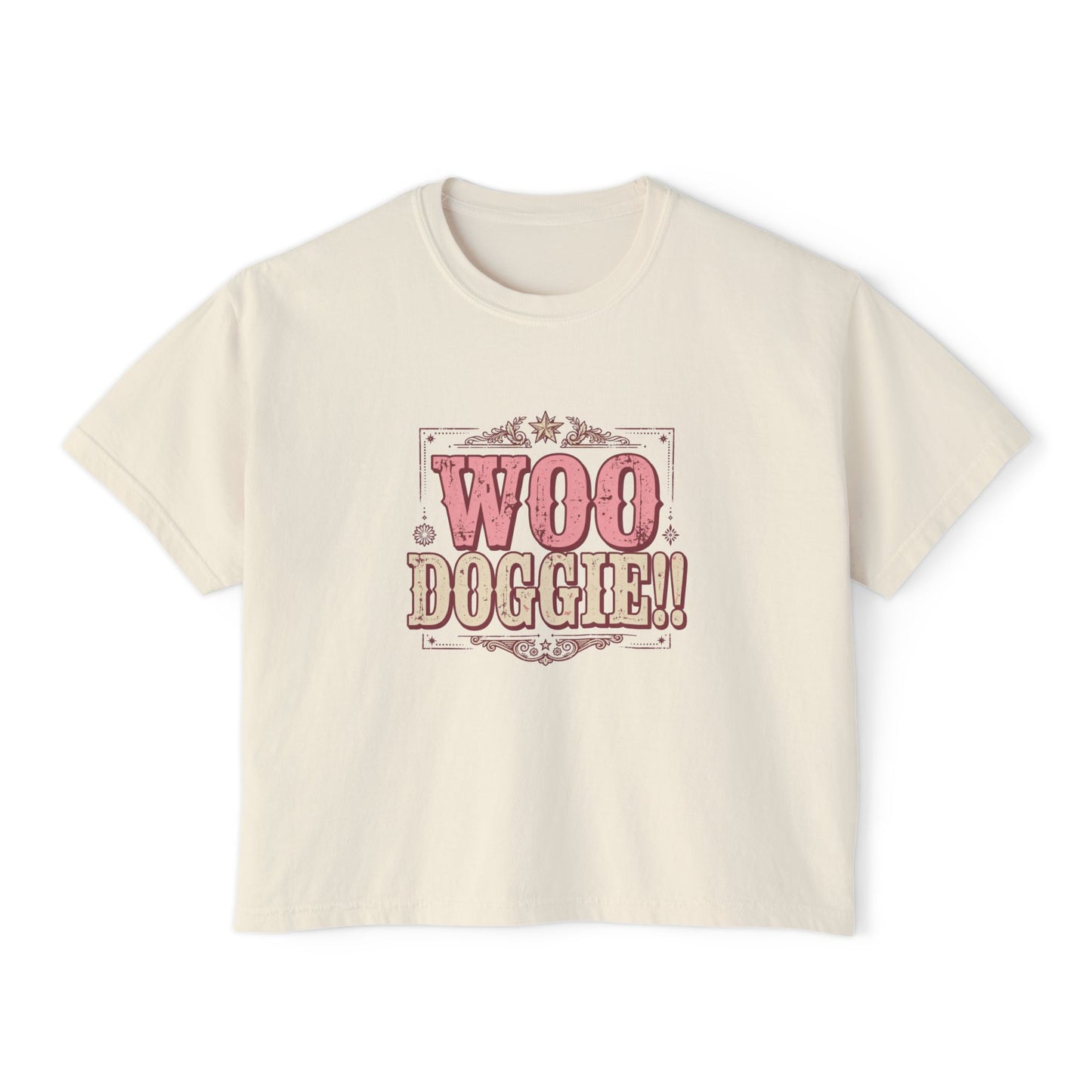 Woo Doggie Cowboy Dog Shirt | Comfort Colors Dog Shirt | Funny Western Dog Mom Tee | Retro Cowgirl Dog T-Shirt | Woo Doggie Co