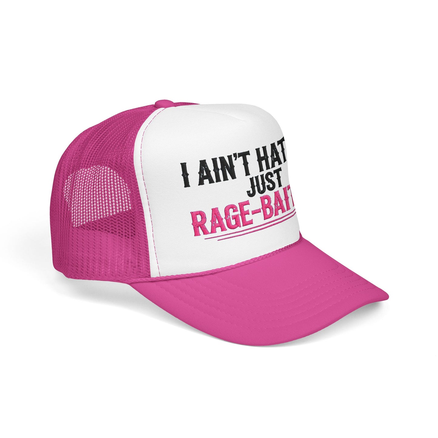 I Ain't Hated Just Rage-Baited Hat - Pink Trucker Hat - Funny Sarcastic Trucker Cap - Western Rage Baited Gift - Embroidered Look