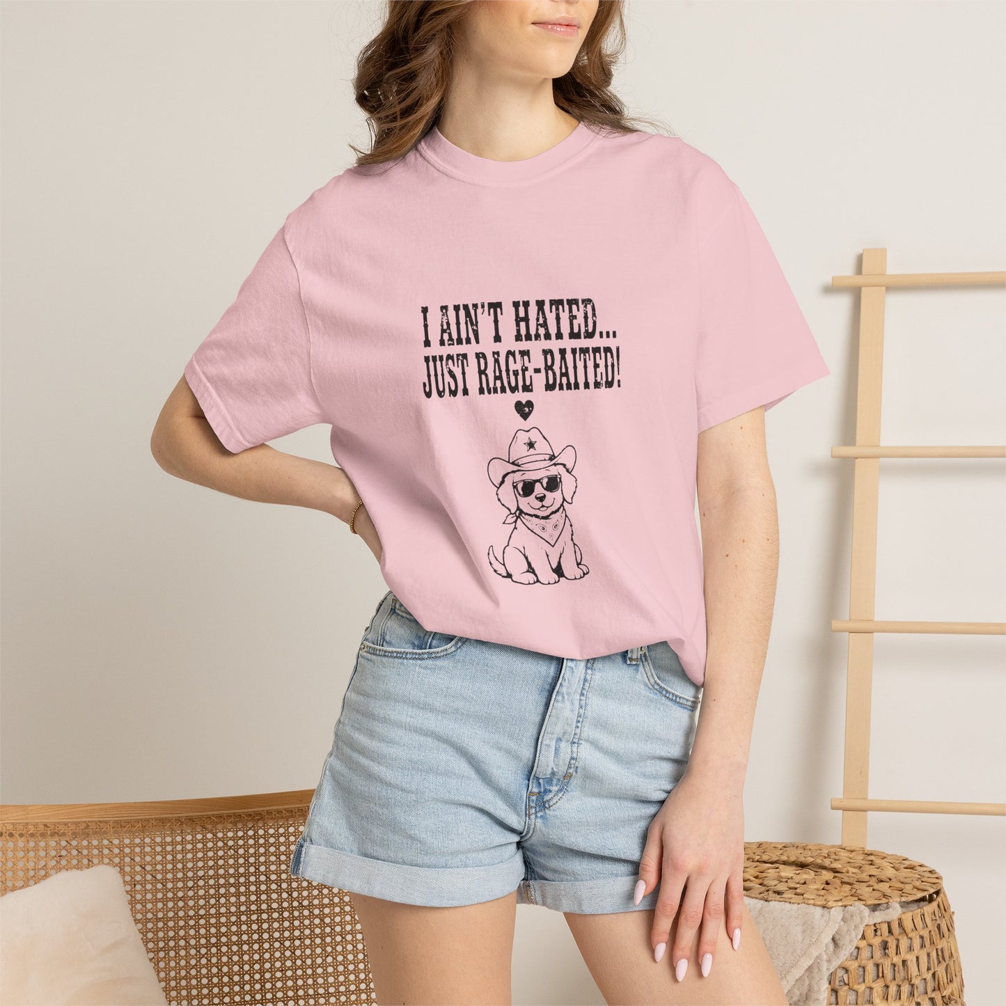 I Ain't Hated Just Rage-Baited Shirt - Funny Western Dog Comfort Colors Tee - Cowboy Dog Rage Baited Shirt - Sarcastic Dog Mom T-Shirt