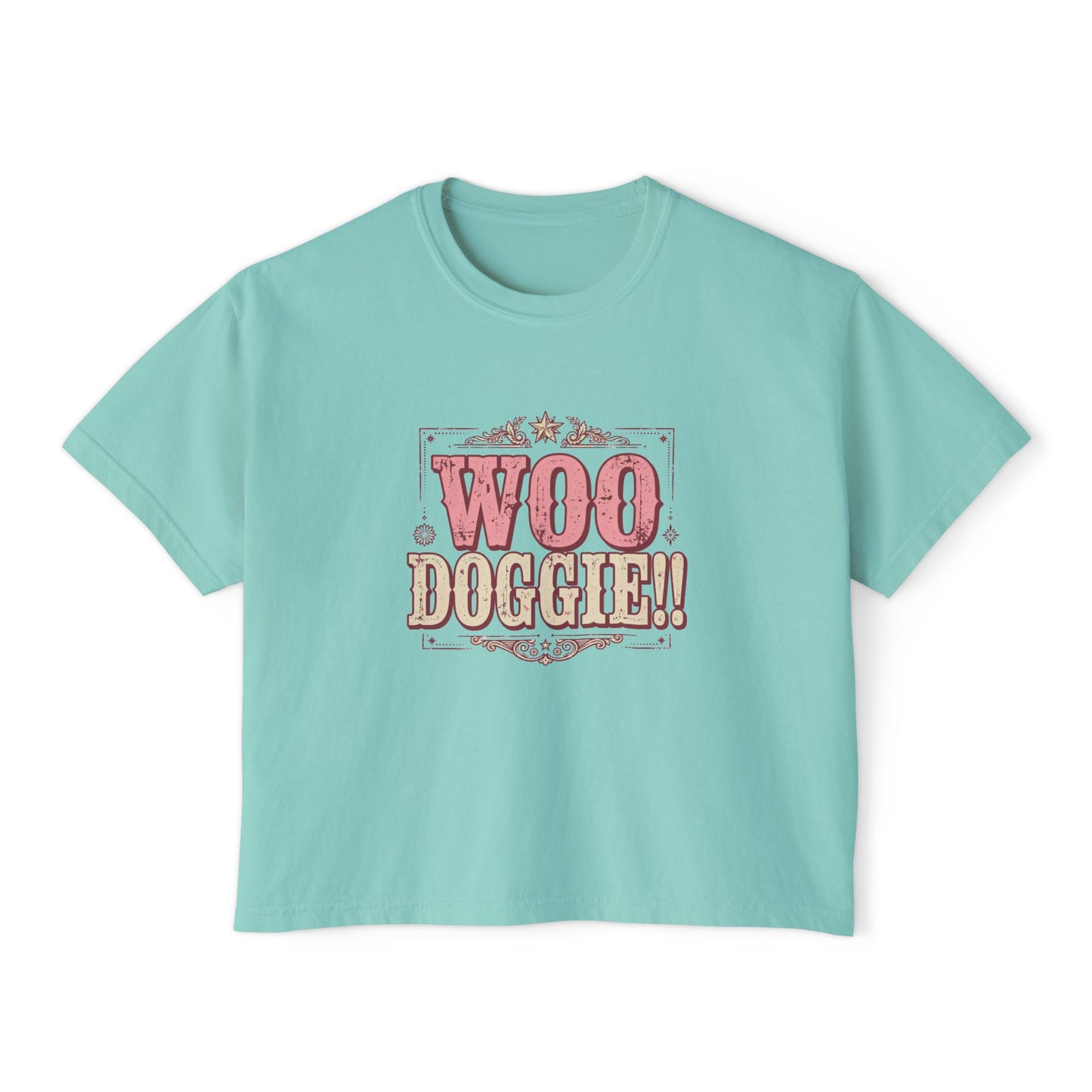 Woo Doggie Cowboy Dog Shirt | Comfort Colors Dog Shirt | Funny Western Dog Mom Tee | Retro Cowgirl Dog T-Shirt | Woo Doggie Co