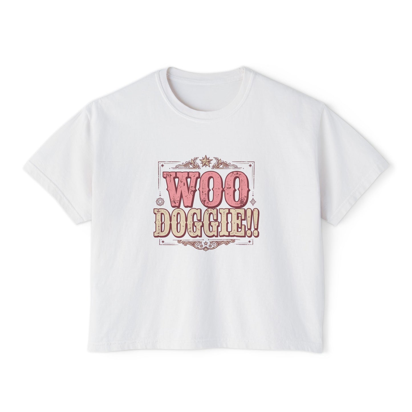 Woo Doggie Cowboy Dog Shirt | Comfort Colors Dog Shirt | Funny Western Dog Mom Tee | Retro Cowgirl Dog T-Shirt | Woo Doggie Co