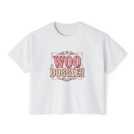 Woo Doggie Cowboy Dog Shirt | Comfort Colors Dog Shirt | Funny Western Dog Mom Tee | Retro Cowgirl Dog T-Shirt | Woo Doggie Co