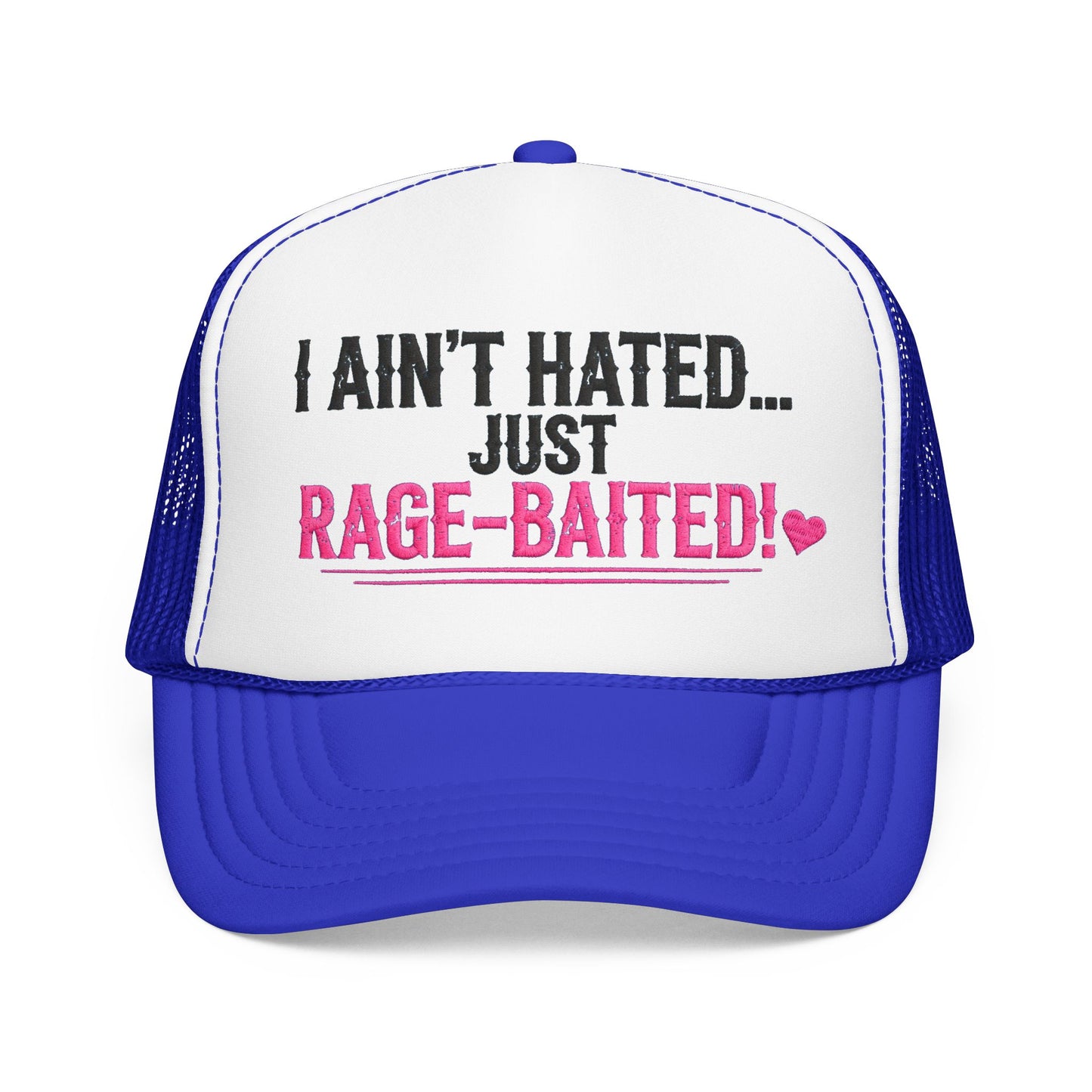 I Ain't Hated Just Rage-Baited Hat - Pink Trucker Hat - Funny Sarcastic Trucker Cap - Western Rage Baited Gift - Embroidered Look