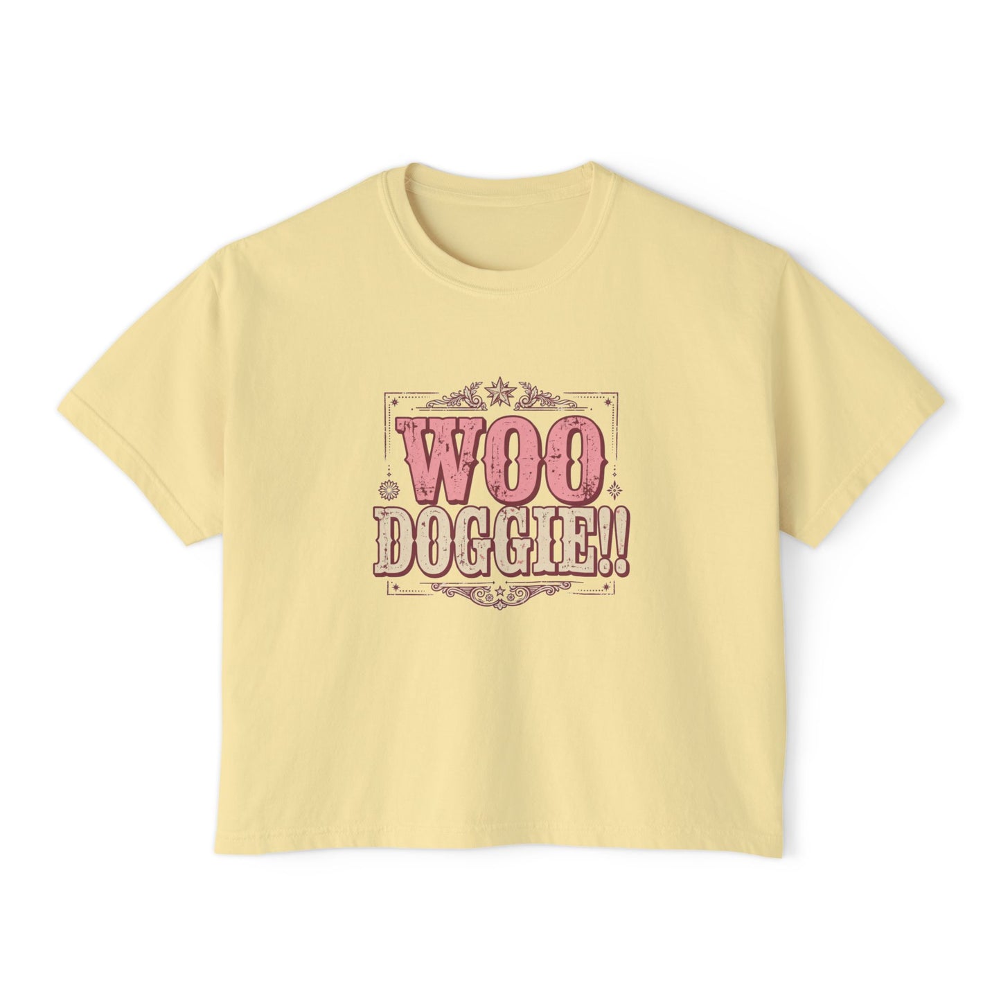 Woo Doggie Cowboy Dog Shirt | Comfort Colors Dog Shirt | Funny Western Dog Mom Tee | Retro Cowgirl Dog T-Shirt | Woo Doggie Co
