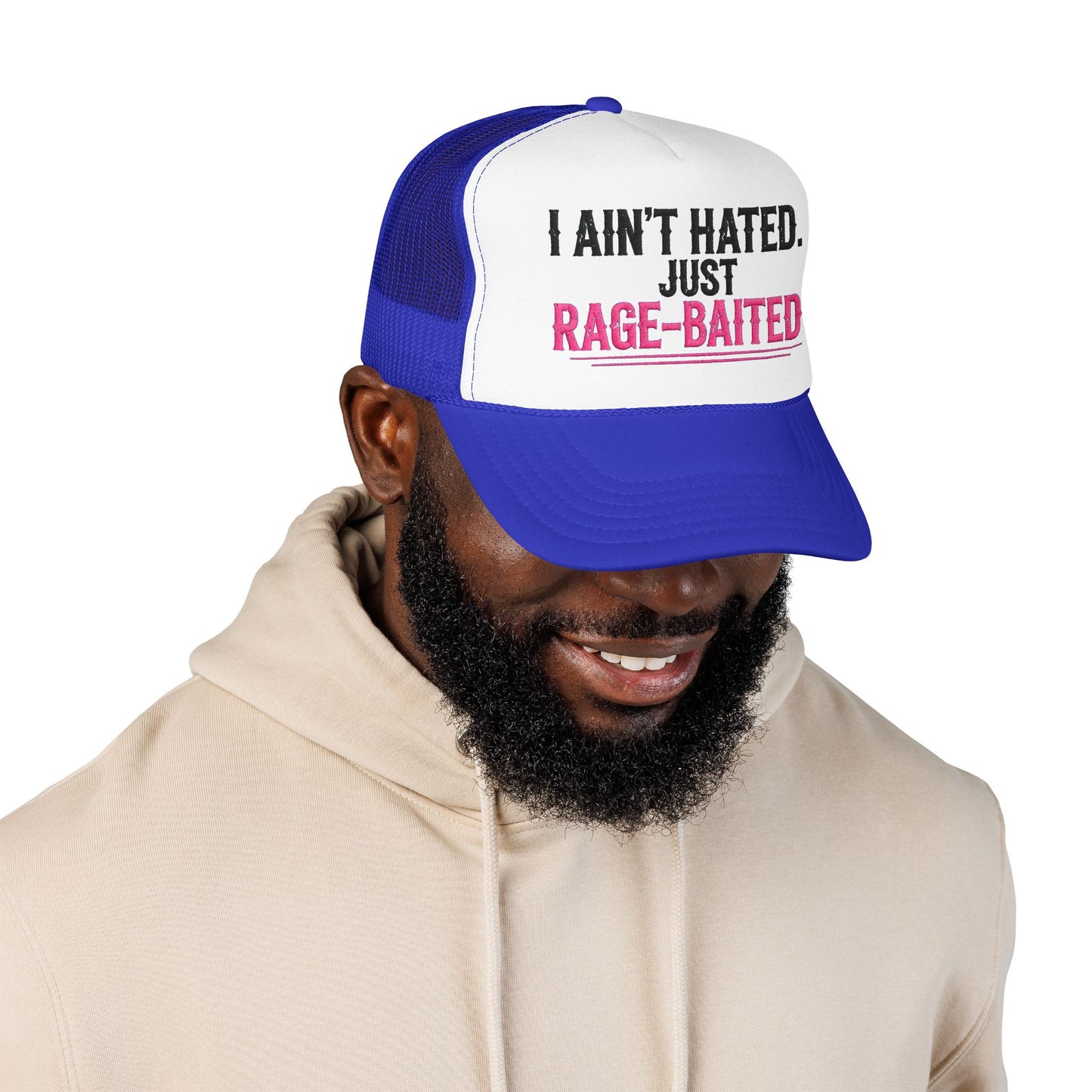 I Ain't Hated Just Rage-Baited Hat - Pink Trucker Hat - Funny Sarcastic Trucker Cap - Western Rage Baited Gift - Embroidered Look