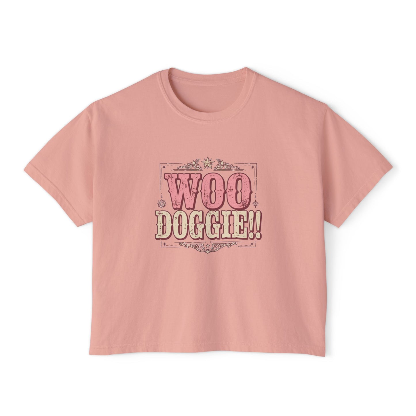 Woo Doggie Cowboy Dog Shirt | Comfort Colors Dog Shirt | Funny Western Dog Mom Tee | Retro Cowgirl Dog T-Shirt | Woo Doggie Co