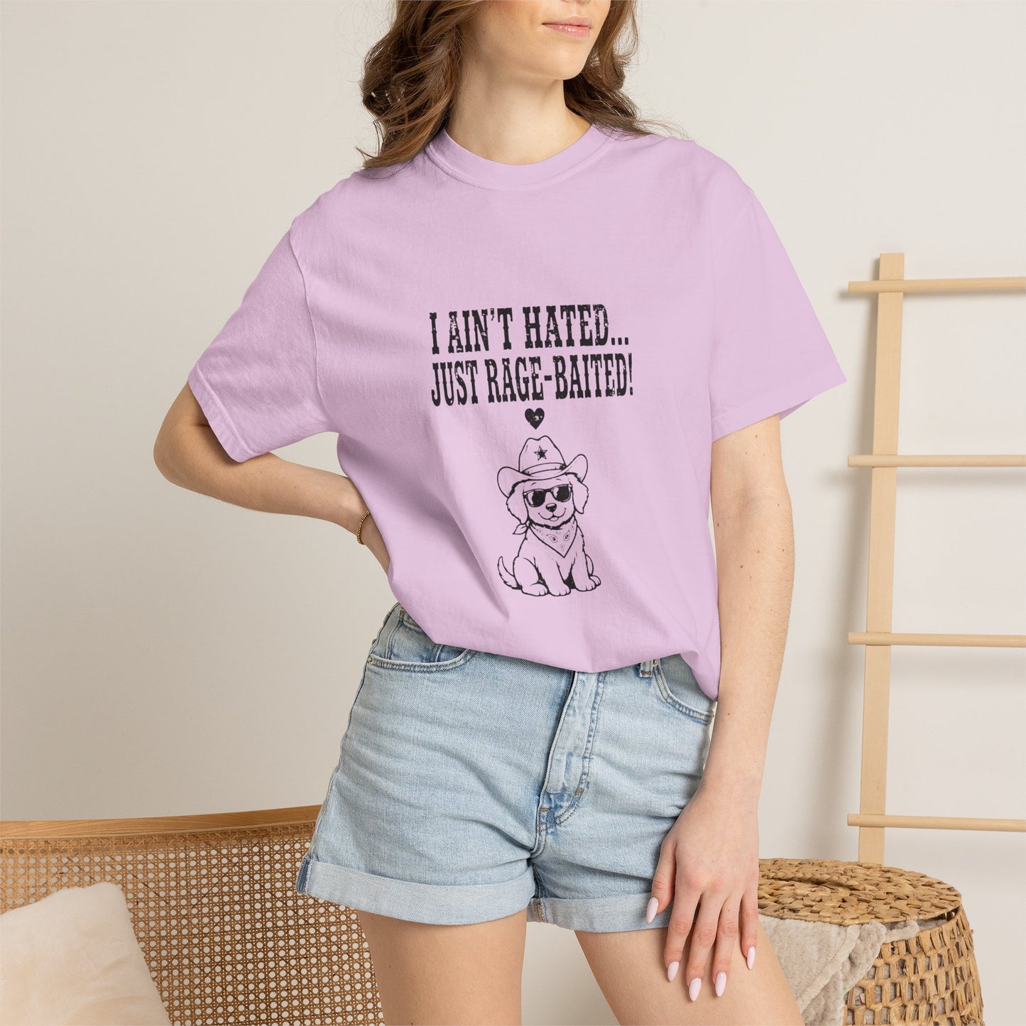 I Ain't Hated Just Rage-Baited Shirt - Funny Western Dog Comfort Colors Tee - Cowboy Dog Rage Baited Shirt - Sarcastic Dog Mom T-Shirt