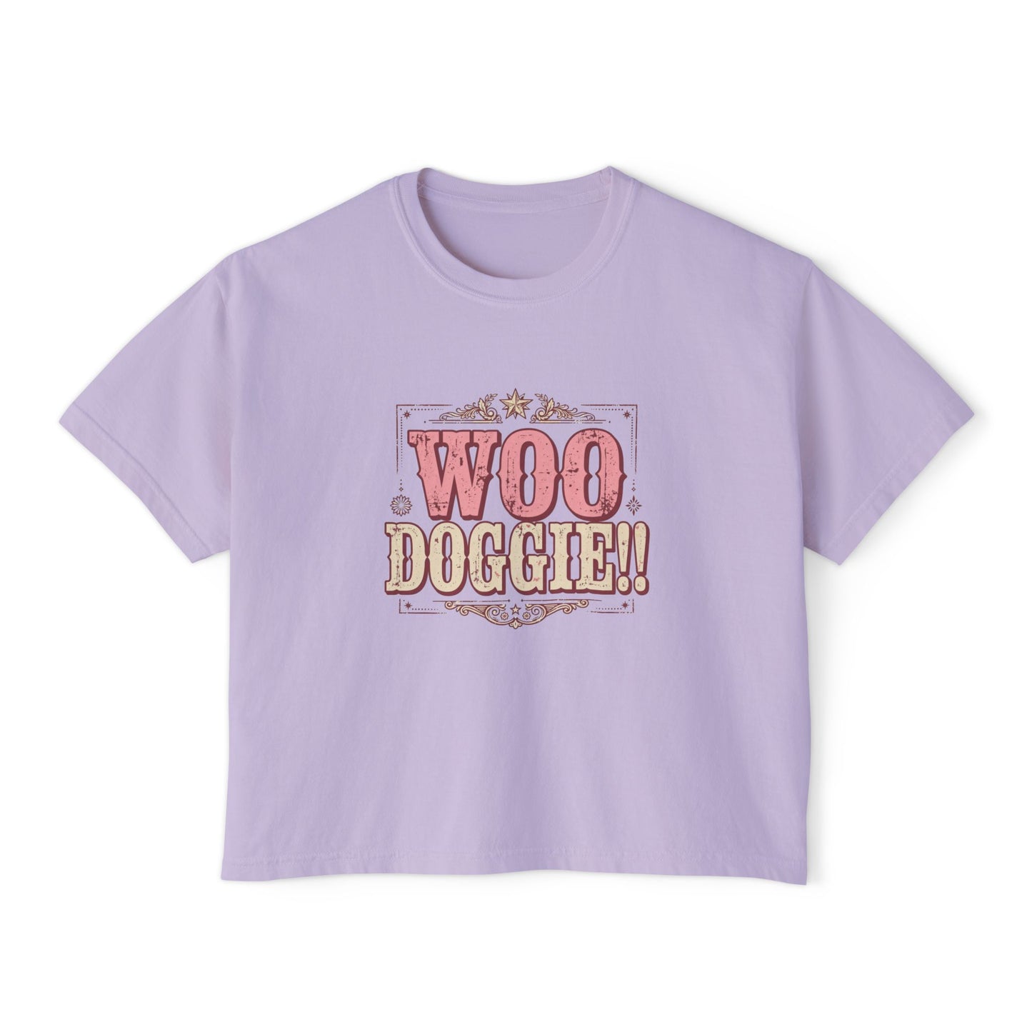 Woo Doggie Cowboy Dog Shirt | Comfort Colors Dog Shirt | Funny Western Dog Mom Tee | Retro Cowgirl Dog T-Shirt | Woo Doggie Co
